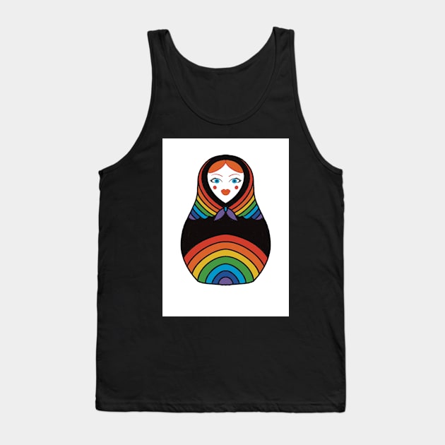 Rainbow Russian Doll Tank Top by Slepowronski